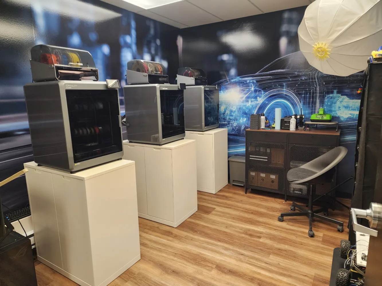 3D printers in the SkillsHub 3D print lab